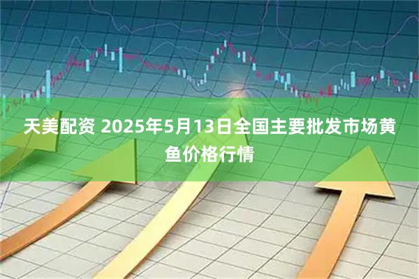 天美配资 2025年5月13日全国主要批发市场黄鱼价格行情